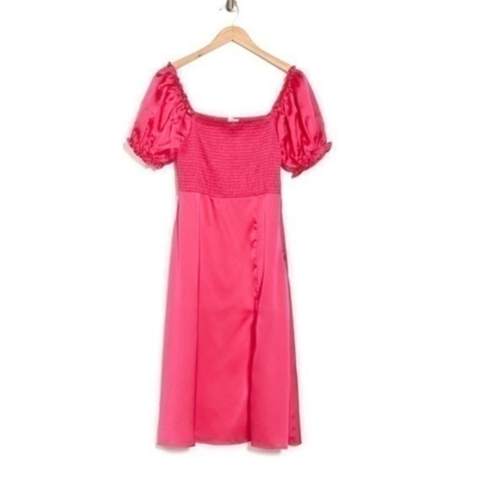 Satin Ruched Dress - Picture 2 of 4